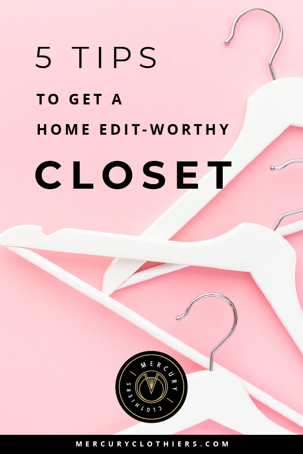 Would your Wardrobe benefit from The Home Edit Closet? This post is for you! Click through for our Top Tips from our favorite show! #organize #homeedit #closet