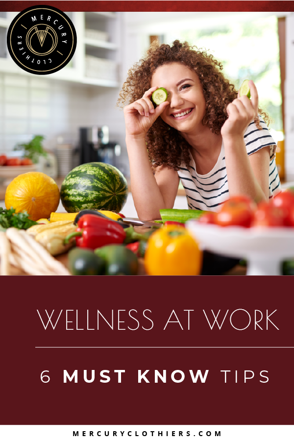 Feeling stressed and overworked? This post if for you! Click through to learn my top wellness tips for the workplace! #healthyhabits #workplacewellness #self-care